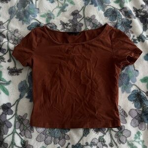 SHEIN used crop tank top brown